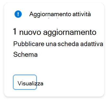 Estensione scheda adattiva di esempio usando la visualizzazione della scheda con testo principale.