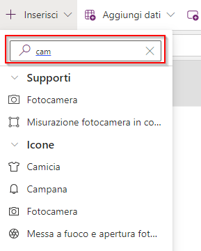 Screenshot di una ricerca di un rettangolo con 