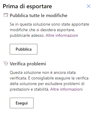 Screenshot delle opzioni di Prima di importare.