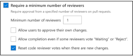 Richiedi un numero minimo di revisori.