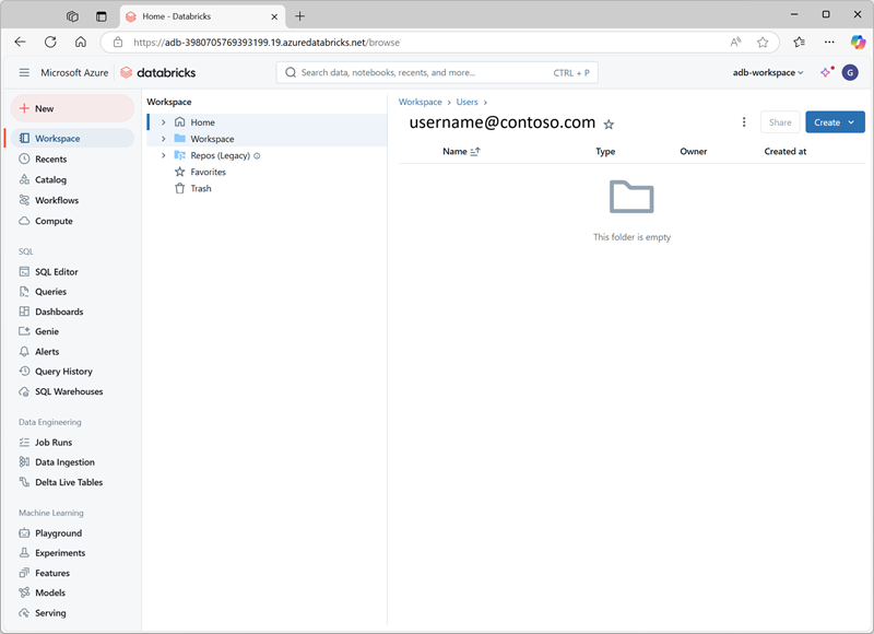 Portale di Azure Databricks