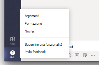 Fornire un'opzione di feedback in Teams