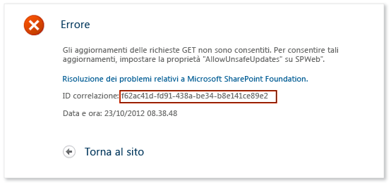 IntelliTrace - SharePoint error - correlation ID