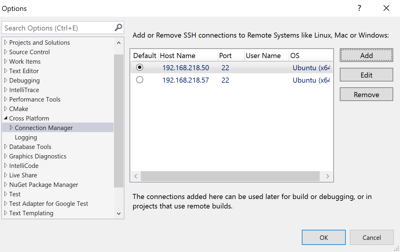 Modificare le connessioni remote in Gestione connessioni