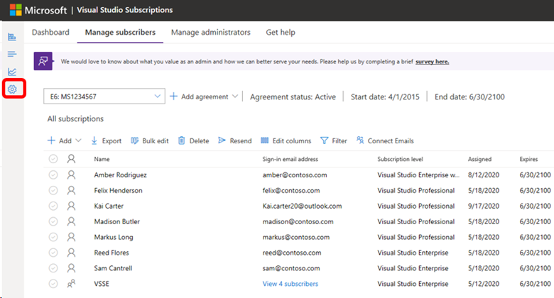 Pulsante Admin Preferences (Preferenze amministratore)