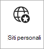 Screenshot dell'icona della scheda Siti personali