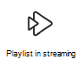 Screenshot dell'icona della scheda Stream play list con un collegamento ad altre informazioni.