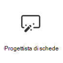 Screenshot dell'icona della finestra di progettazione della scheda con un collegamento a un articolo per altre informazioni.