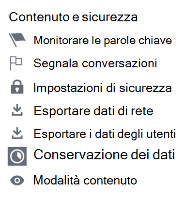 Screenshot che mostra le impostazioni di creazione di report.