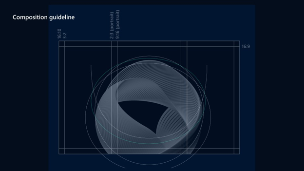 Immagine che mostra le linee guida per la composizione per varie proporzioni