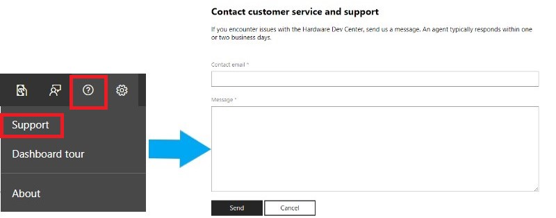 Pulsante per l'accesso al supporto del Centro per i partner.