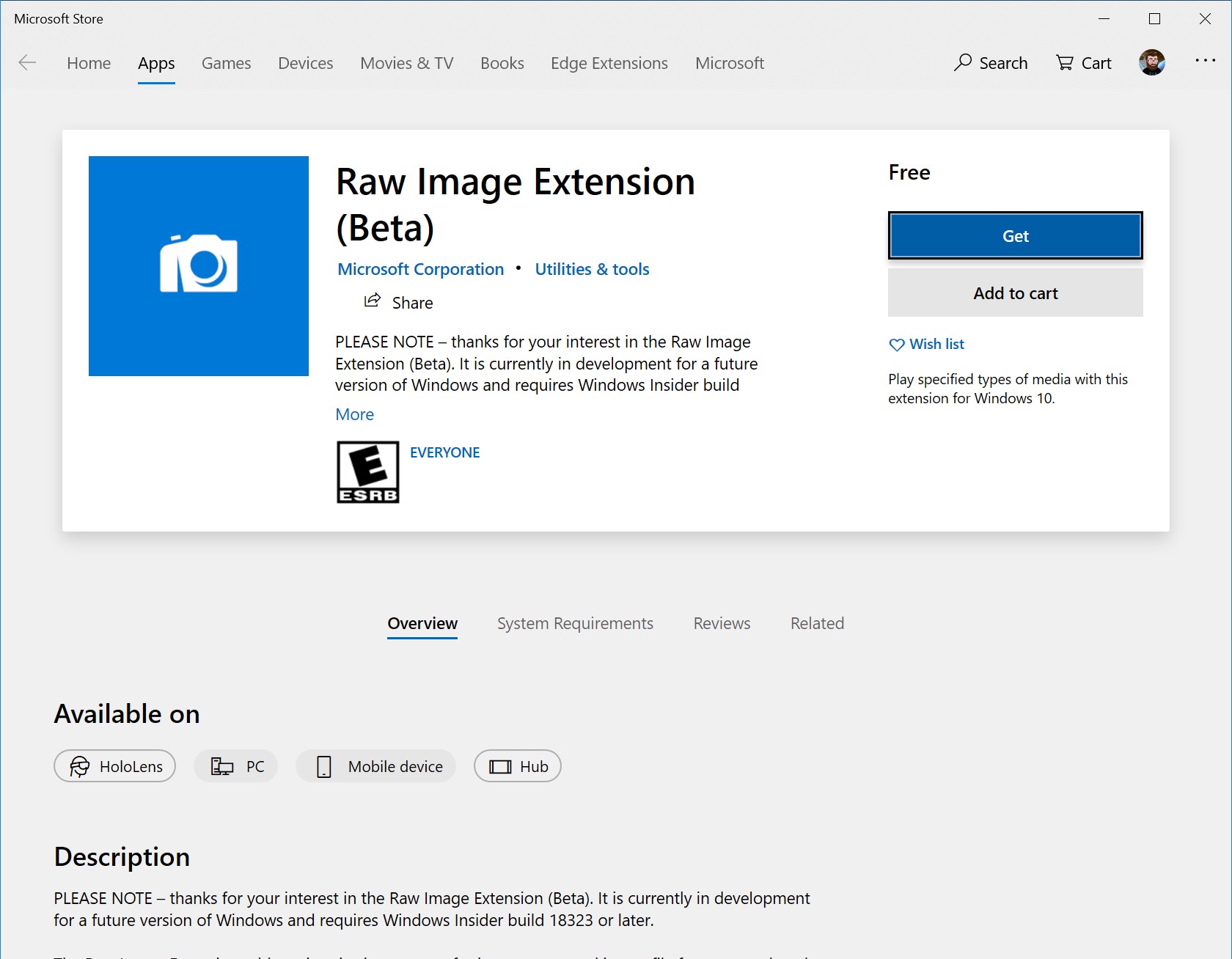 Supporto migliorato dei formati di immagine RAW.