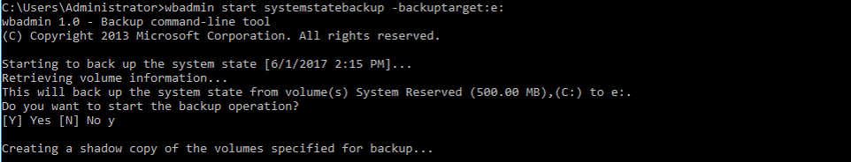 Installare il backup