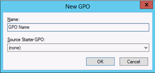 Screenshot che mostra dove assegnare un nome all'oggetto Criteri di gruppo in modo che sia possibile proteggere Gli amministratori di dominio in Active Directory.