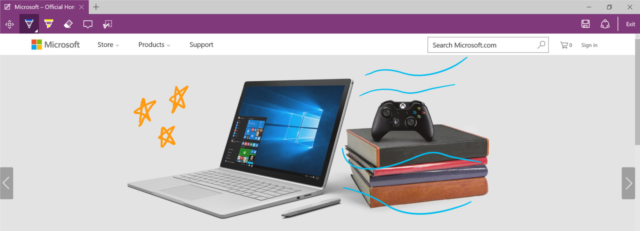 InkCanvas viene usato per l'input penna in Microsoft Edge