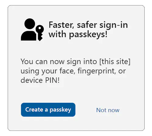 Accesso più veloce e sicuro con passkey.