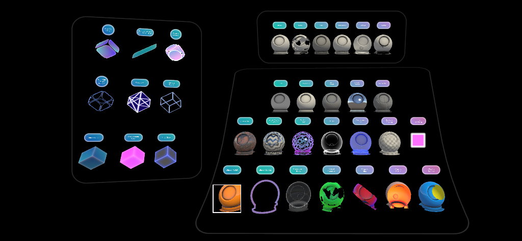 Esempio di raccolta di materiali shader standard