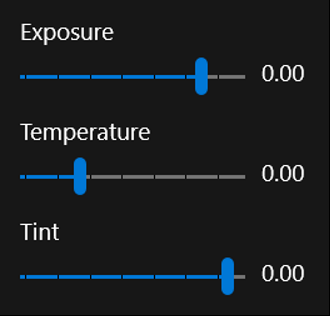 Dispositivi di scorrimento degli effetti con valori di etichetta predefiniti