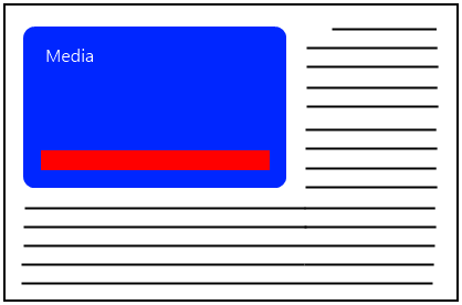 MediaPlayerElement con elementi sovrapposti