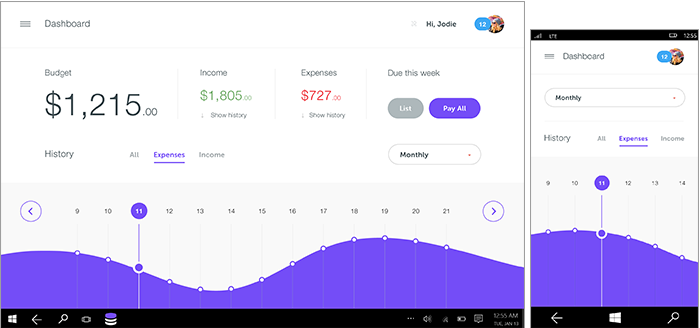 progetti per pc e dispositivi mobili per un'app