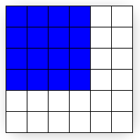 illustrazione di un quad senza testo disegnato da (0,0) a (4,4)