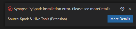 Synapse PySpark のインストール エラー。