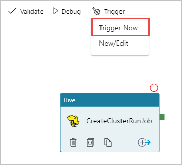 Trigger the Azure Data Factory pipeline.