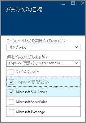 目標としてのオンプレミスおよびワークロード