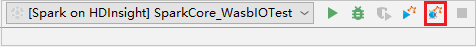 Intellij のリモート Spark ジョブのデバッグ (デバッグ アイコン)。
