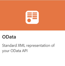 ポータルで OData の説明から API を作成しているスクリーンショット。