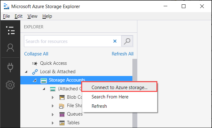 Storage Explorer を構成する 2