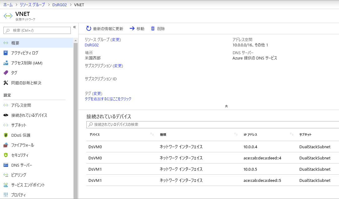 IPv6 dual stack virtual network in Azure