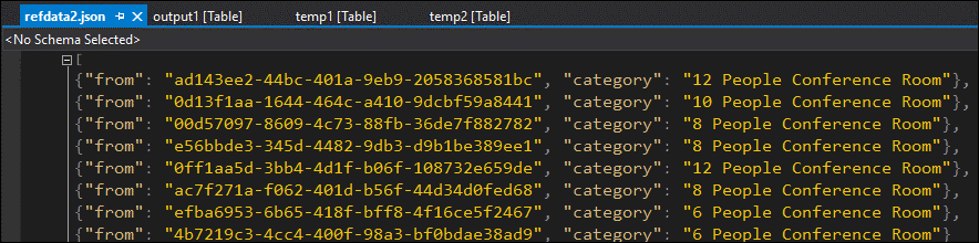 SELECT INTO temp テーブル Stream Analytics クエリ