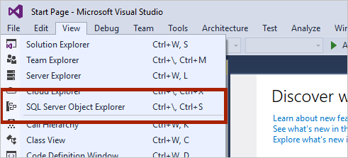 SQL Server Object Explorer