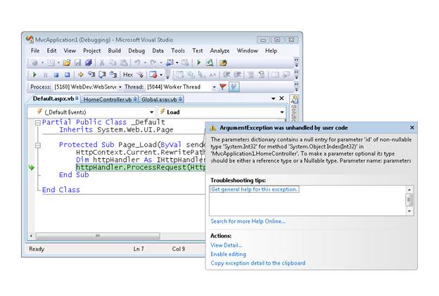 Invoking a controller action that expects a parameter value