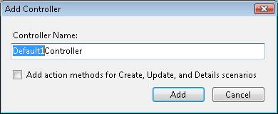 Screenshot of the Add Controller dialog box, which shows Default 1 Controller in the Controller Name field.