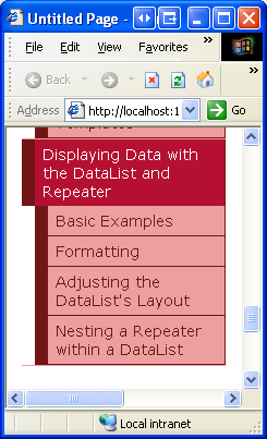 新しい ASP.NET ページを含めるようにサイト マップを更新する