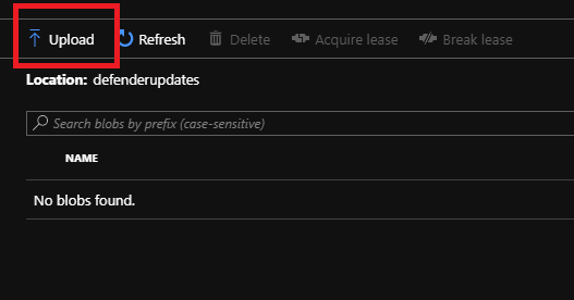 Azure Stack Hub Defender - アップロード