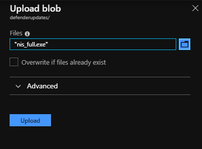 Azure Stack Hub Defender - blob2 のアップロード