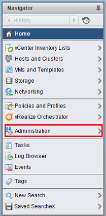 Screenshot shows how to select Administration.