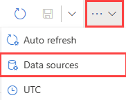 その他メニューからのデータ ソース追加のスクリーンショット。