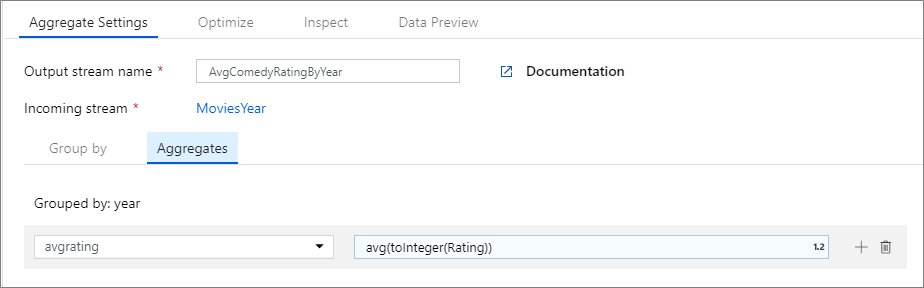 Aggregate example