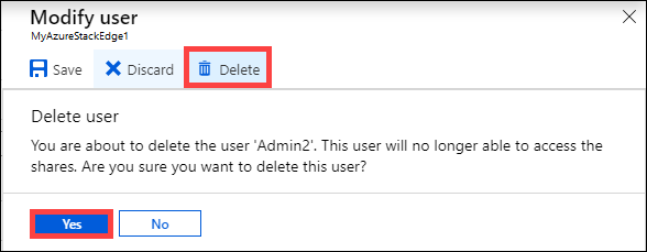 Confirm delete