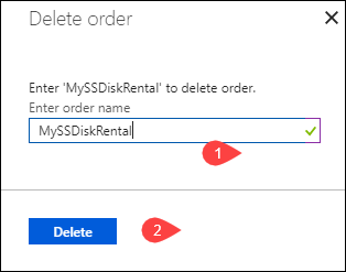 Confirm order deletion