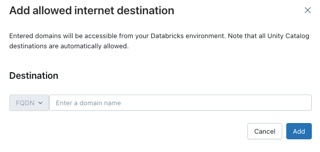 インターネット宛先を追加します。