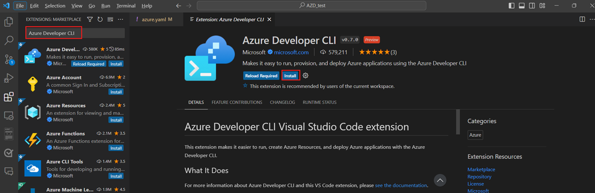 Visual Studio Code のスクリーンショット。コマンド パレットの [サインイン] コマンドを確認できます。