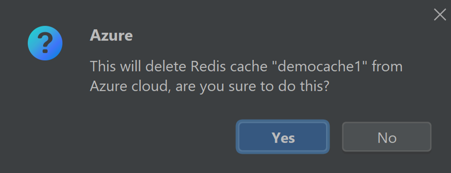 Redis Cache の削除のプロンプト