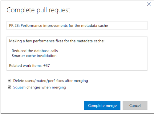 スカッシュ マージ pull request