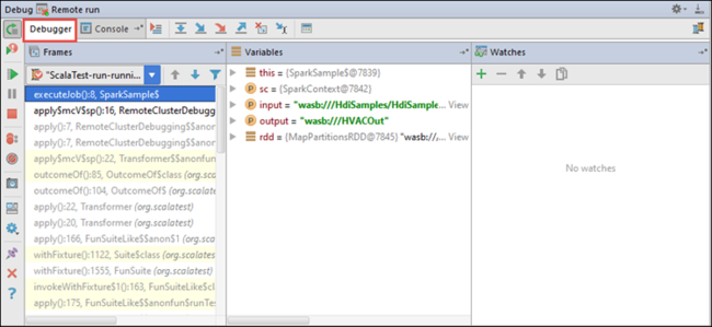 IntelliJ IDEA View the Debugger tab.