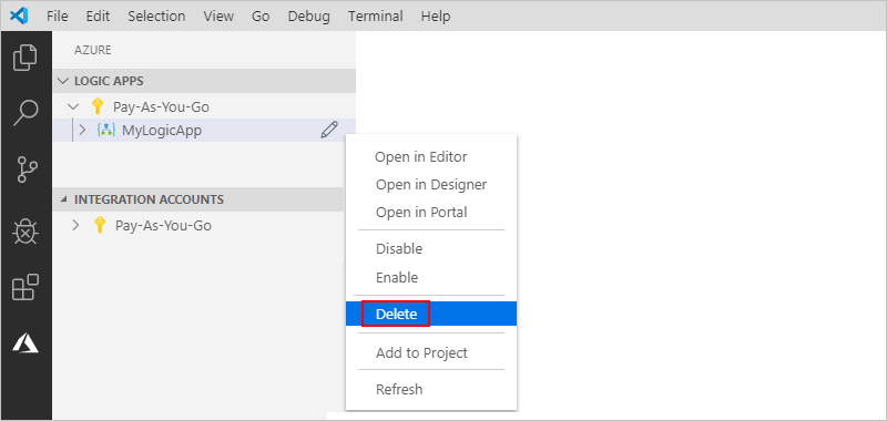 Delete your logic app